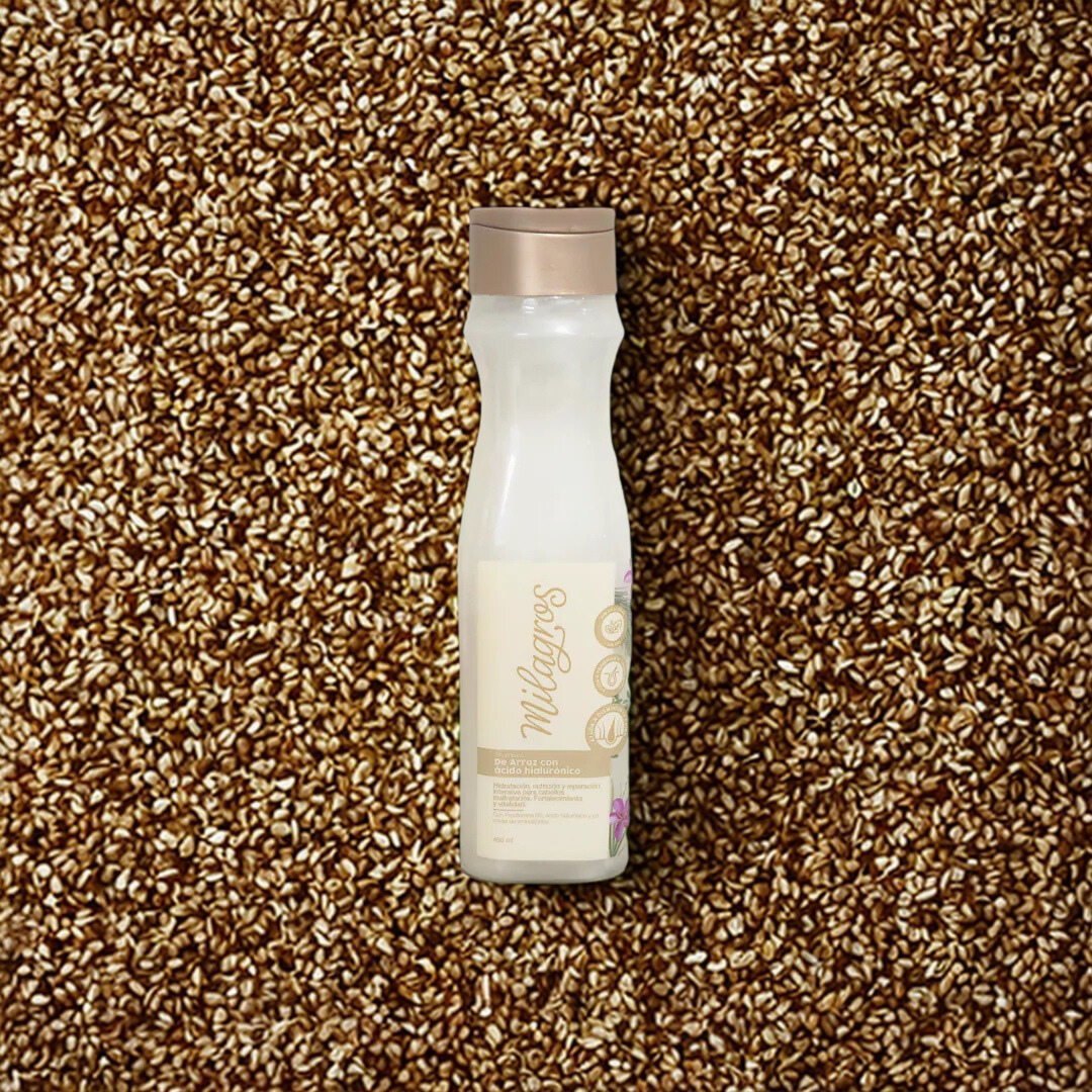 Shampoo de Arroz Aminoácidos Y Acido Hialurónico Milagros